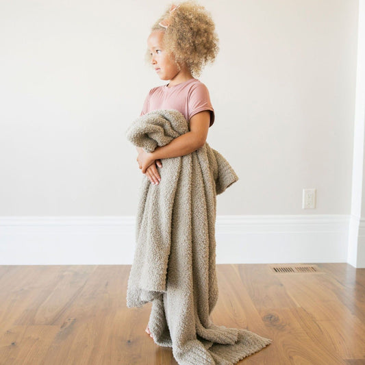 Taupe Bamboni Toddler Blanket - Saranoni