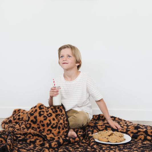 Classic Leopard Double-Layer Bamboni Toddler Blanket