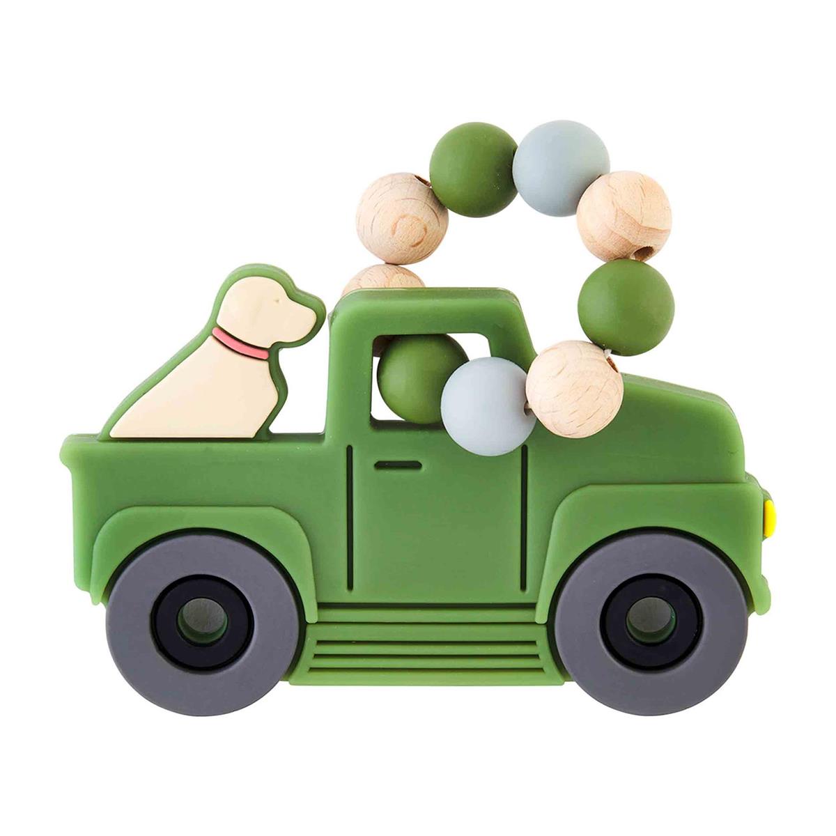 Green Truck Silicone Teether