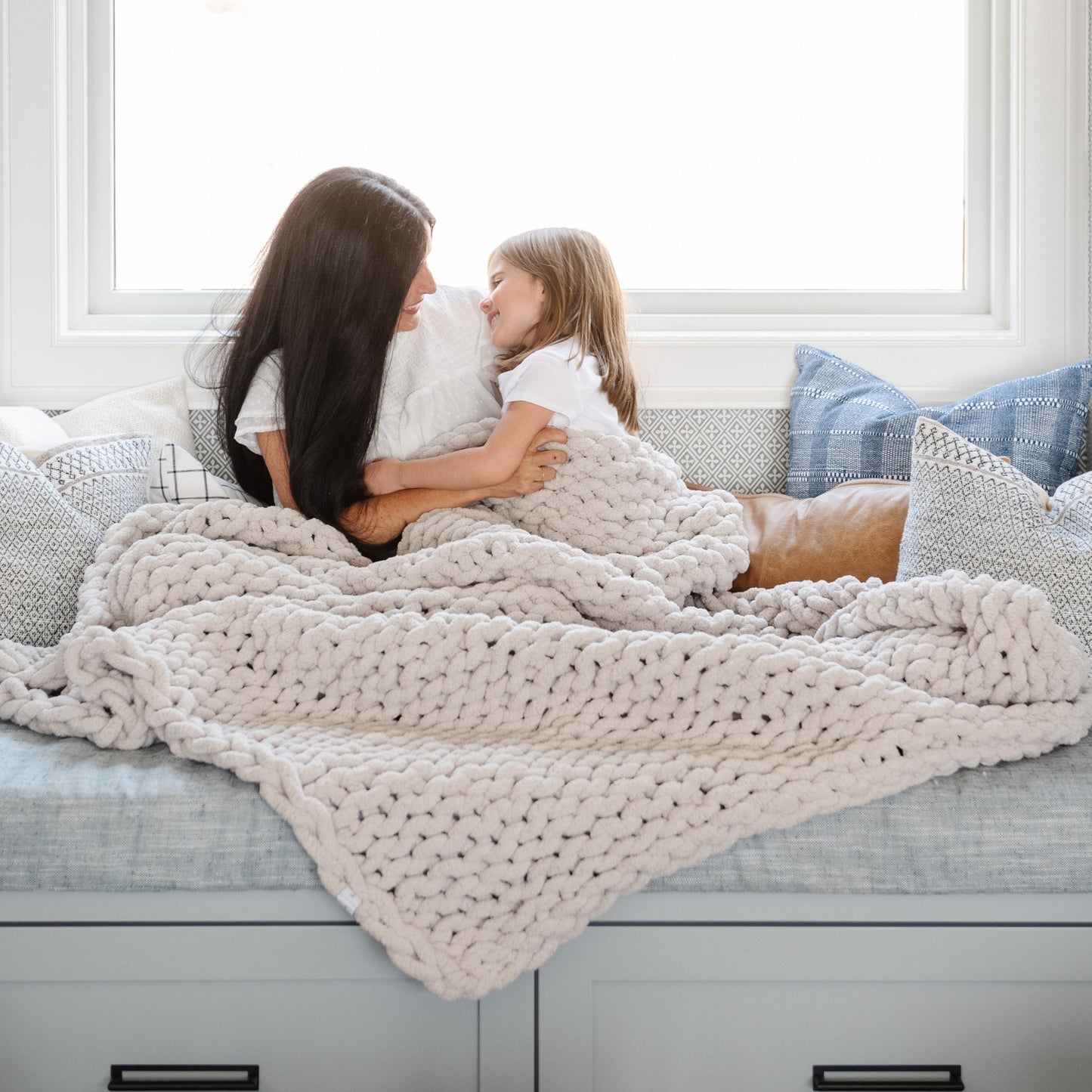 Moonbeam Chunky Knit Large Throw Blanket