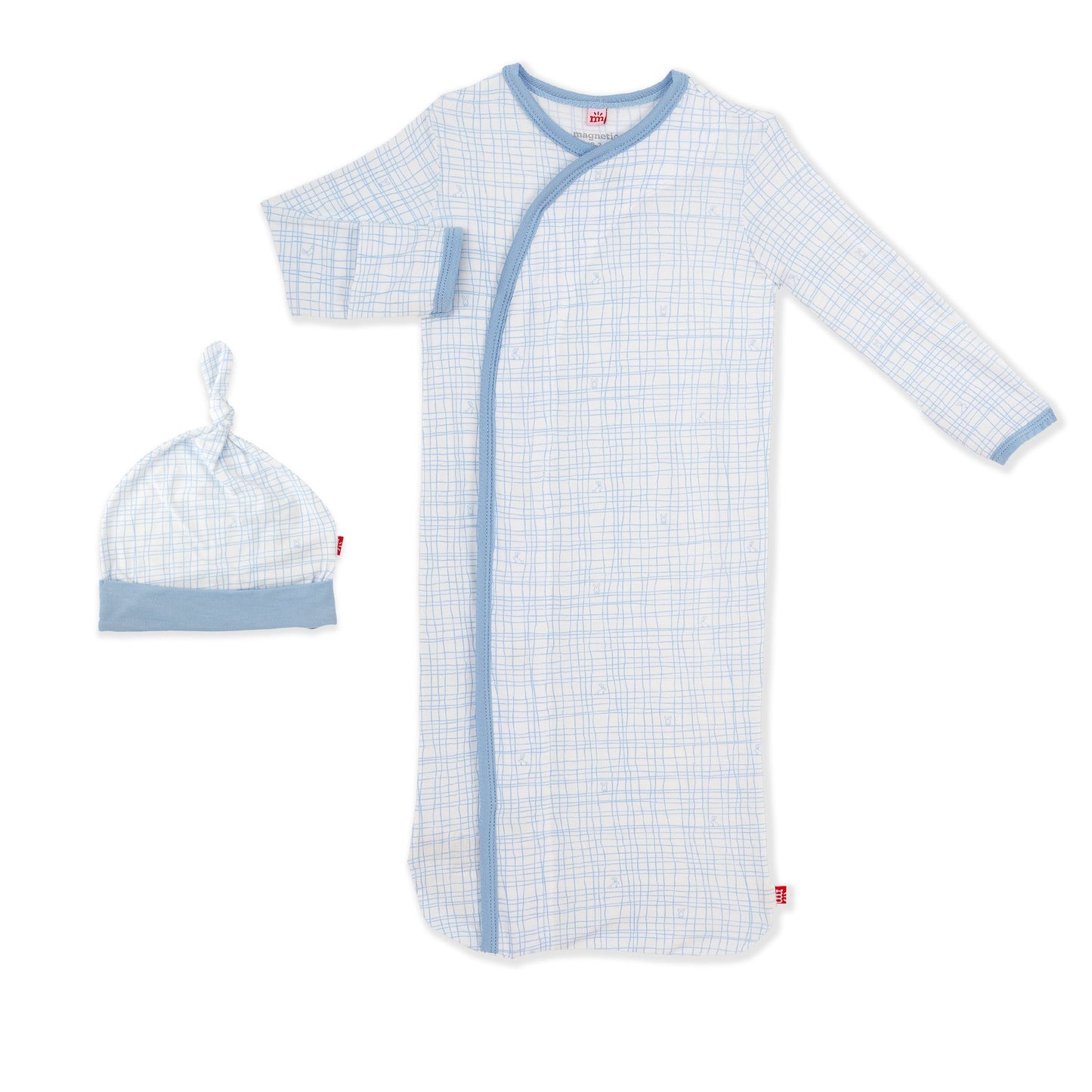 Modal Magnetic Sack Gown & Hat - Greenwich Plaid