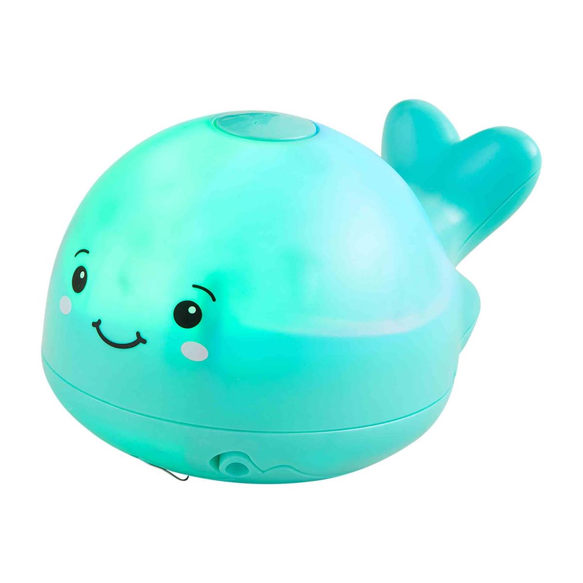 Blue Light-Up Spray Whale Bath Toy