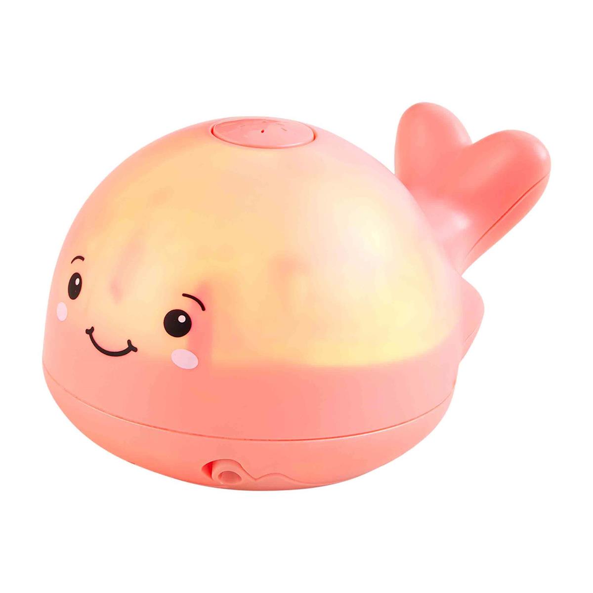 Pink Light-Up Spray Whale Bath Toy