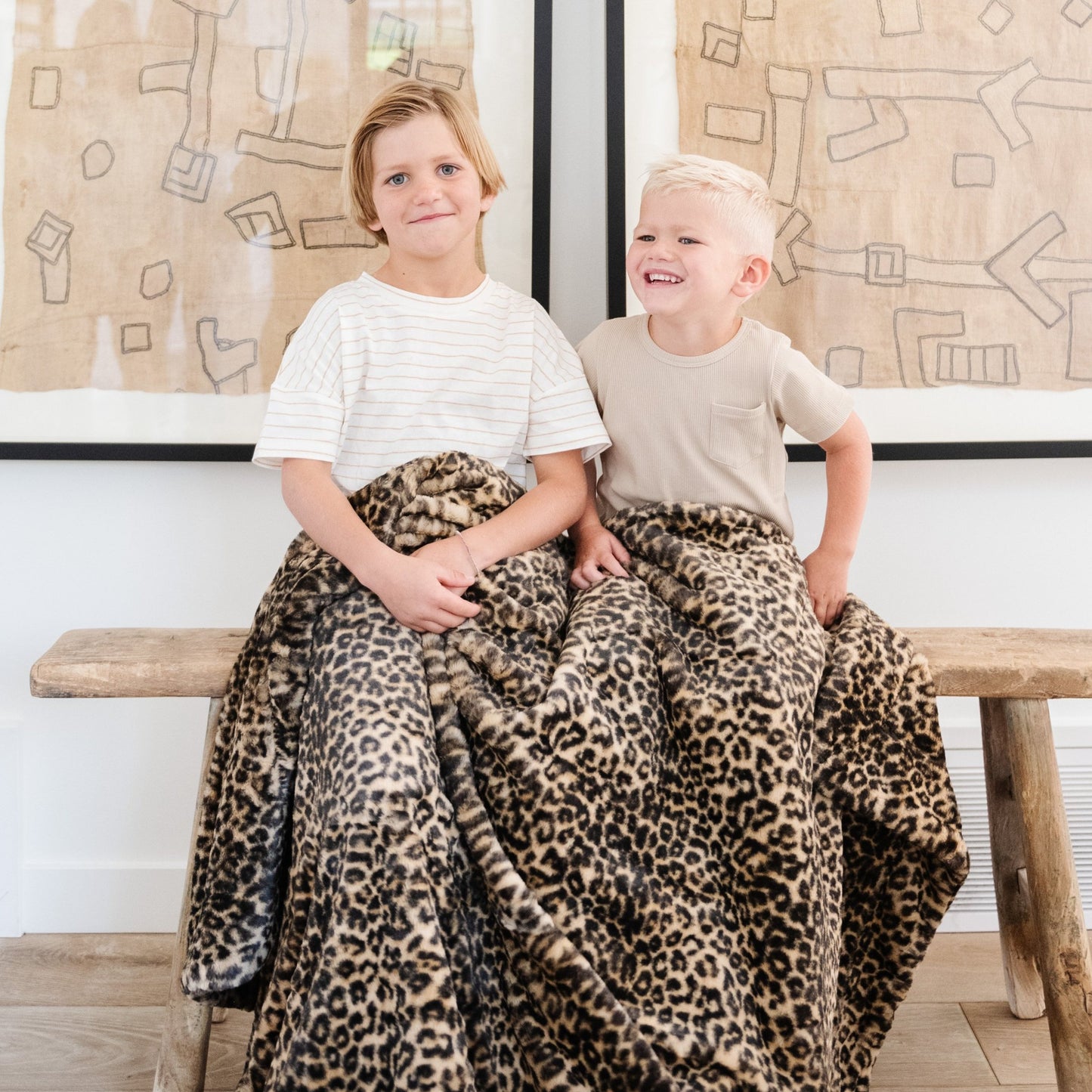 Classic Leopard Faux Fur Toddler Blanket