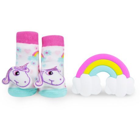 Waddle Socks and Teether Gift Set - Unicorn