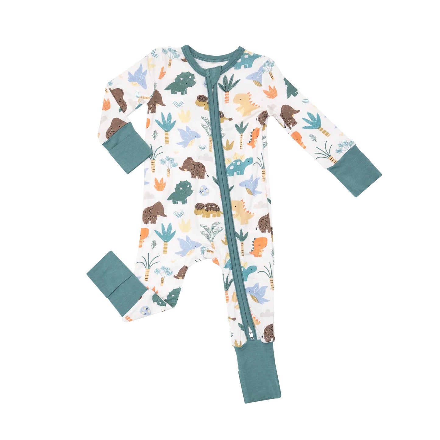 Cute Dino 2-way Zipper Romper