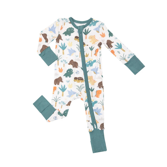 Cute Dino 2-way Zipper Romper