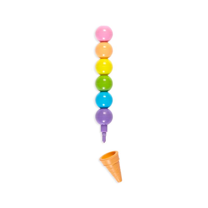 Rainbow Scoops Vanilla Scented Stacking Crayons