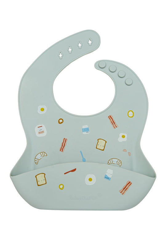 Breakfast Printed Silicone Bib - Loulou Lollipop