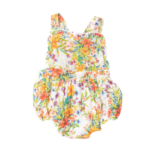 Garden Joy Ruffle Bib Sunsuit