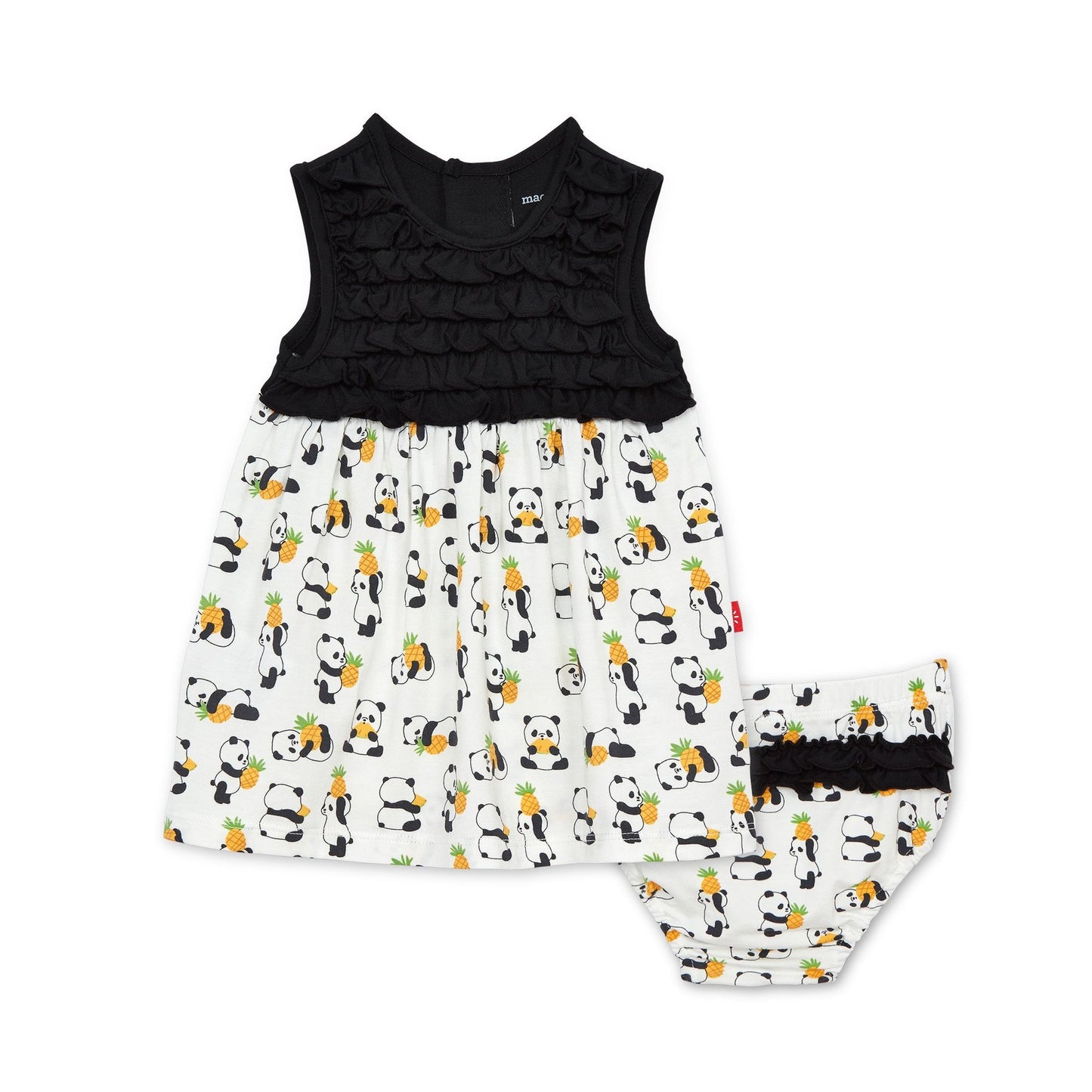 Modal Magnetic Dress and Diaper Cover - Pudgy Pineapple