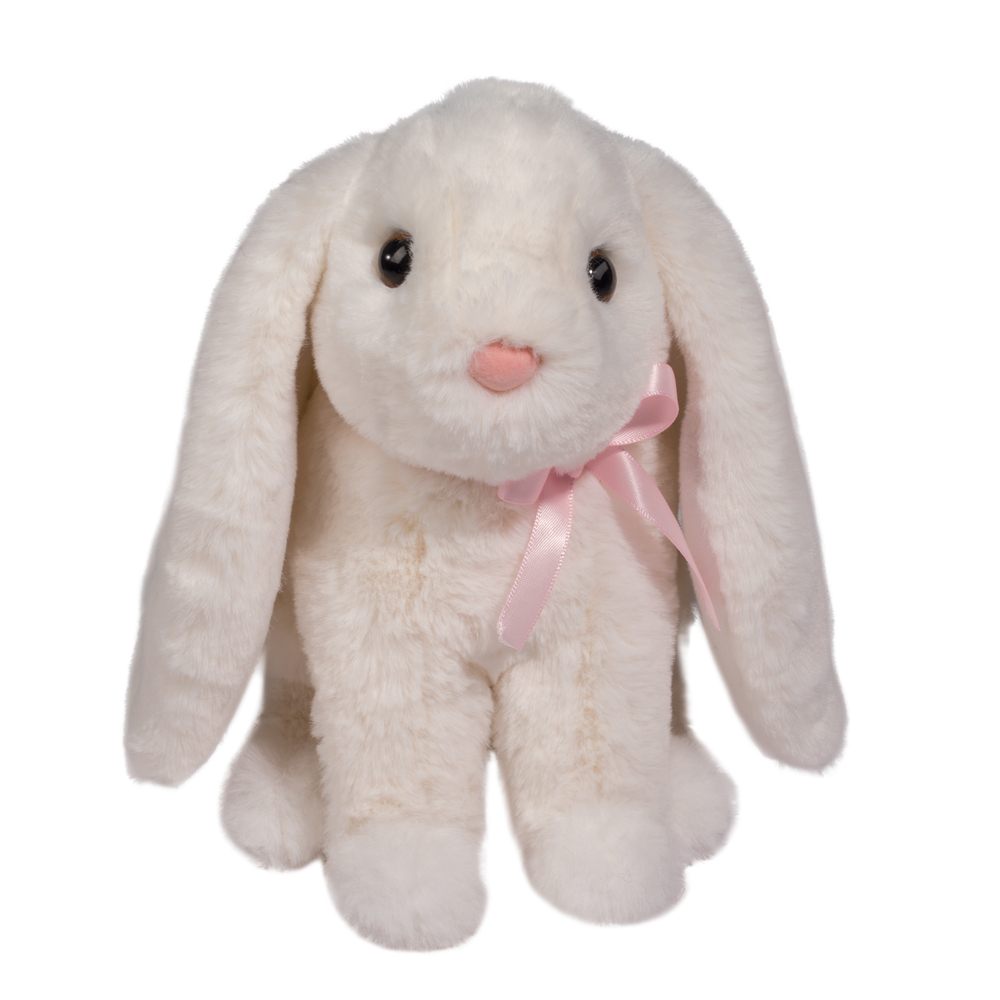 Frannie Sitting White Bunny - Douglas Toys