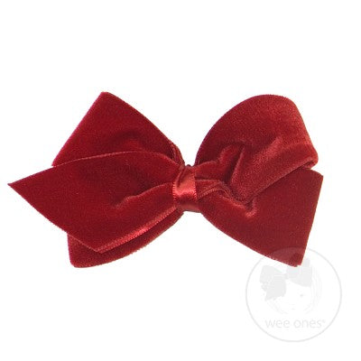 Wee Ones Small Classic Satin-Lined Velvet Bow