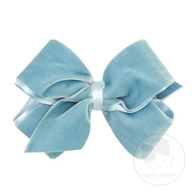 Wee Ones Small Classic Satin-Lined Velvet Bow