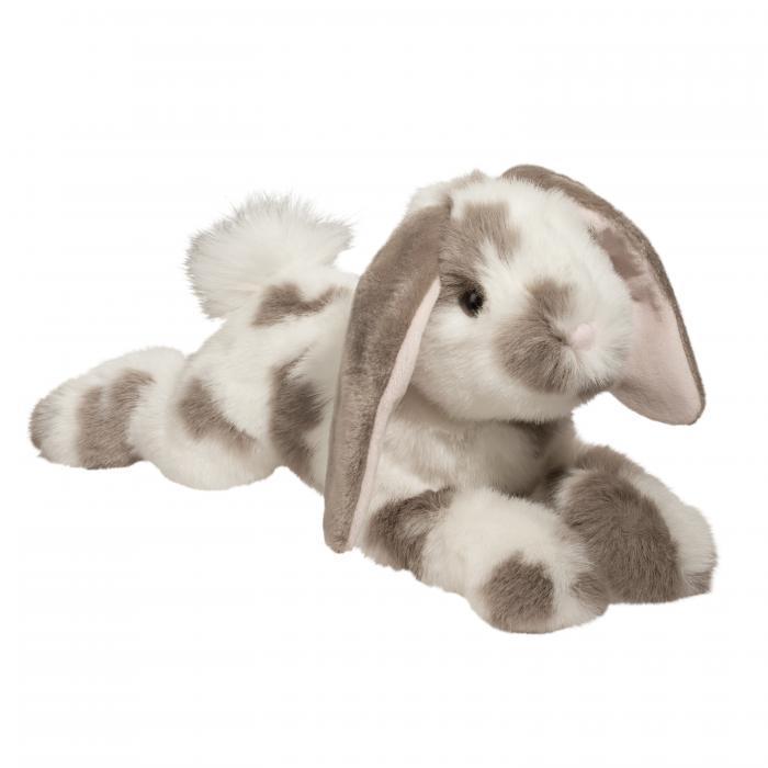 Ramsey Gray Spotted Floppy Bunny - Douglas Toys