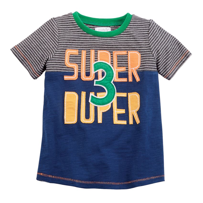 Mud Pie Super Duper Third Birthday T-Shirt