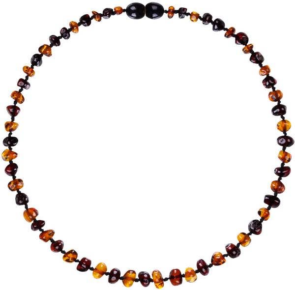 Polished Cognac/Cherry Amber Teething Necklace 12.5"