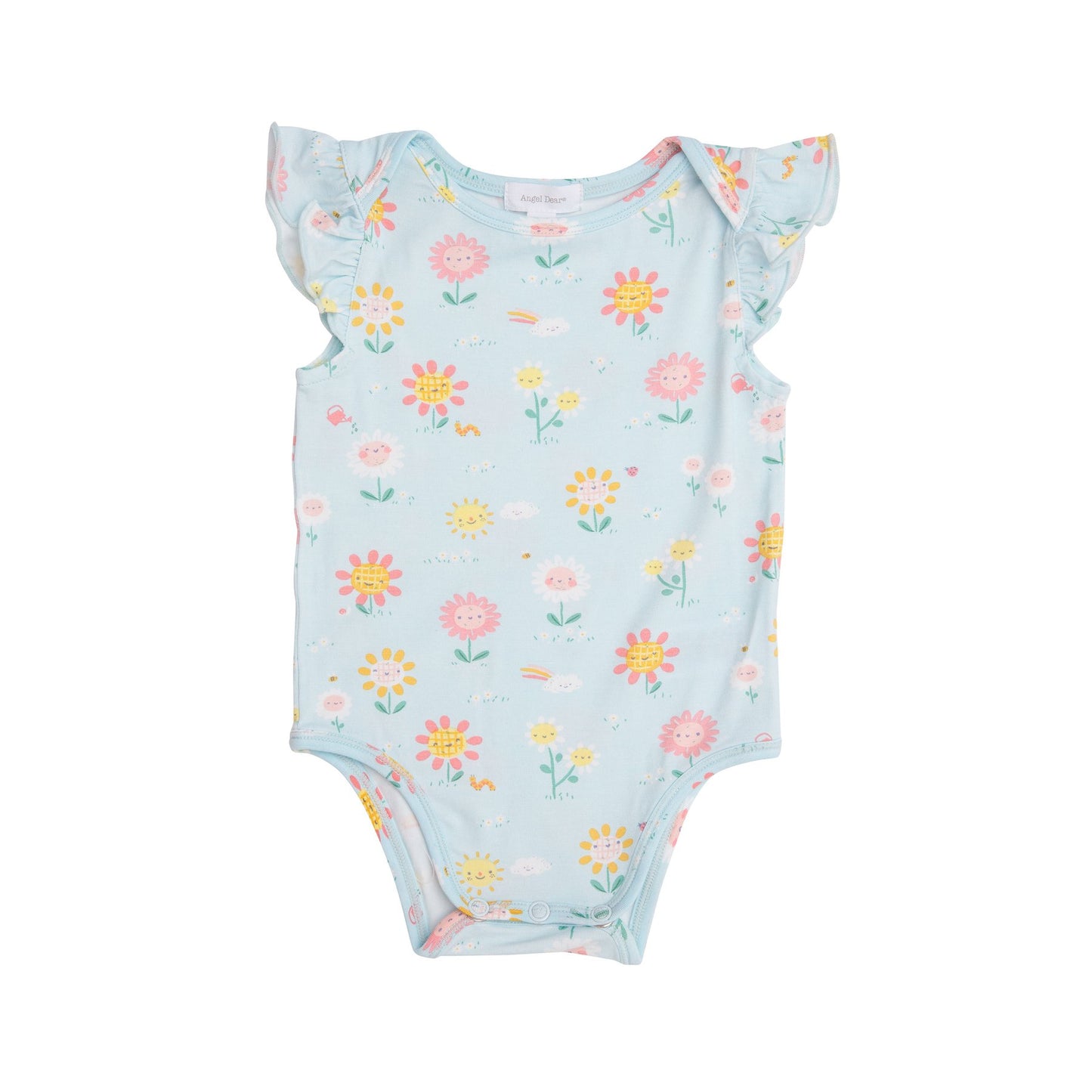 Ruffle Sleeve Onesie and High Waisted Short Set - Hello Daisy/Blossom