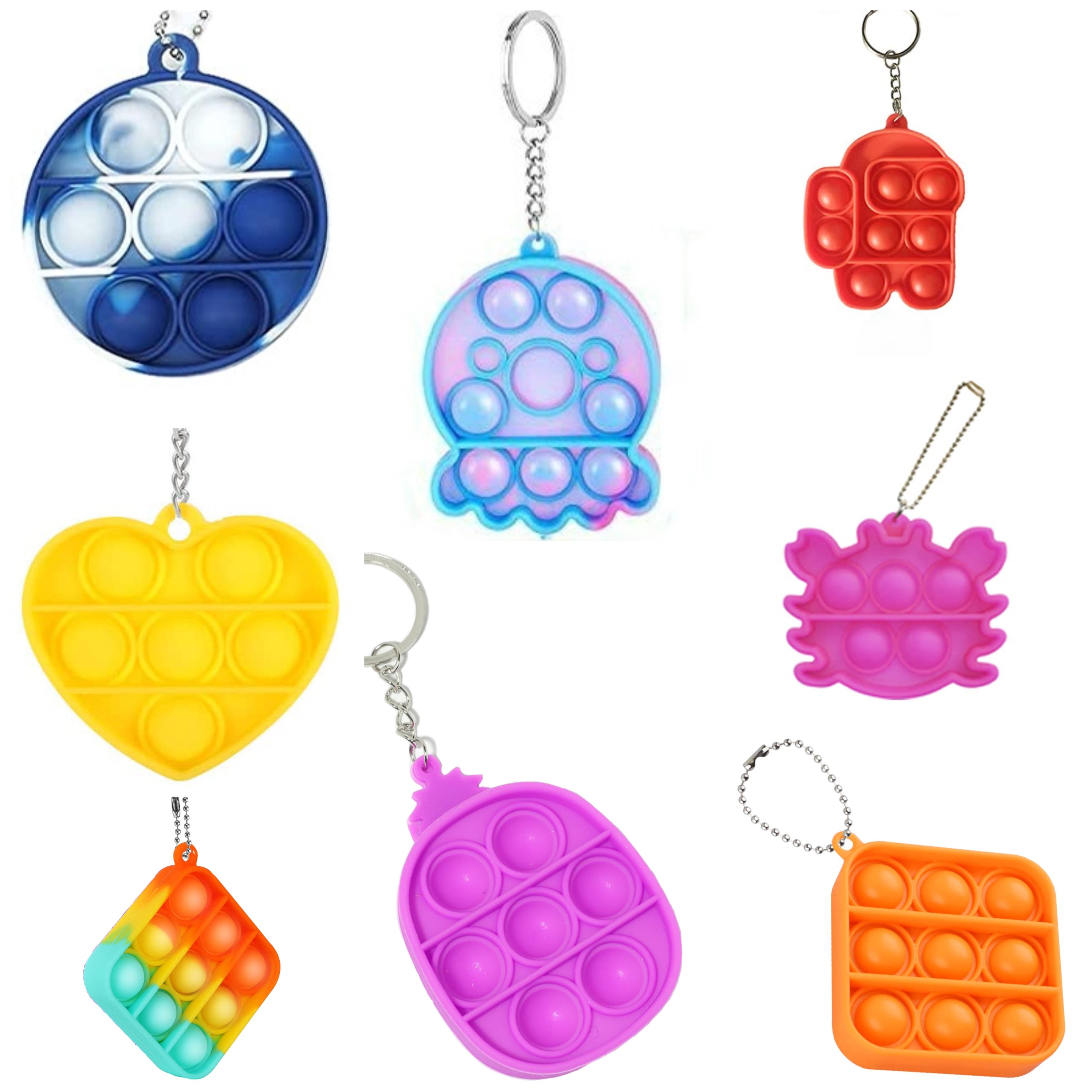 Mini Pop It Bubble Keychain – Wiggles & Giggles Stillwater