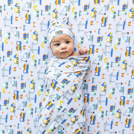 Little Diggers Swaddle Blanket