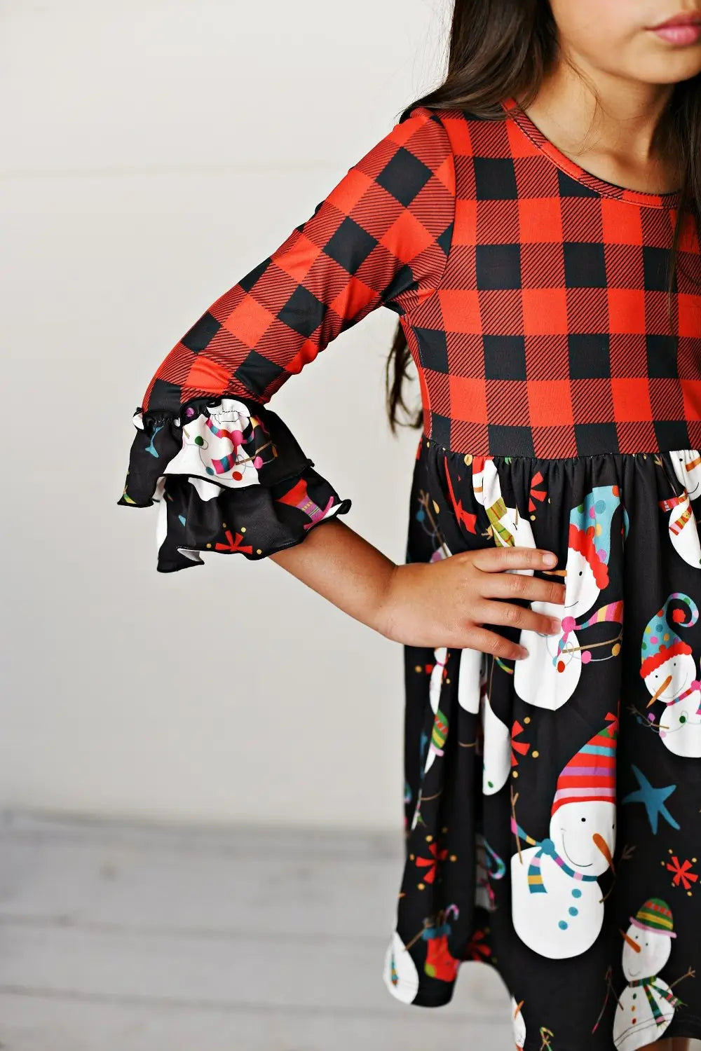 Girls Snowman Twirl Dress
