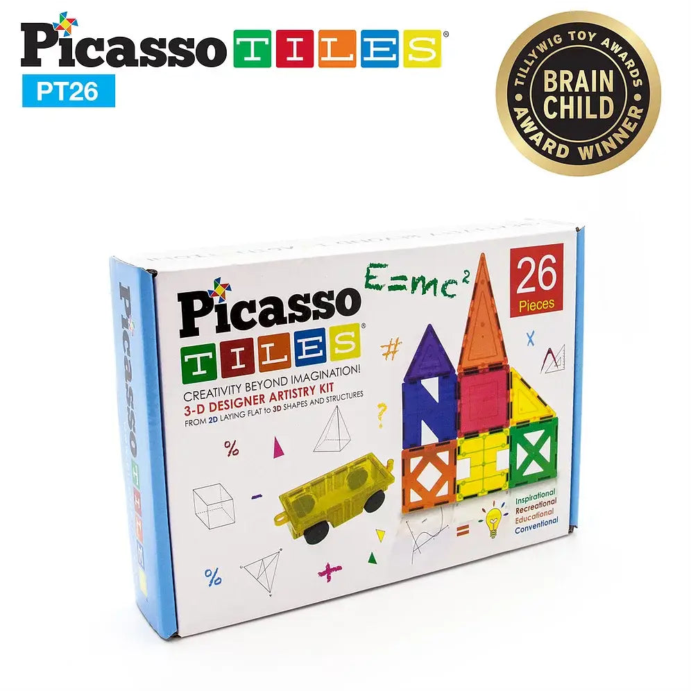 PicassoTiles 26 Piece Magnetic Tileset