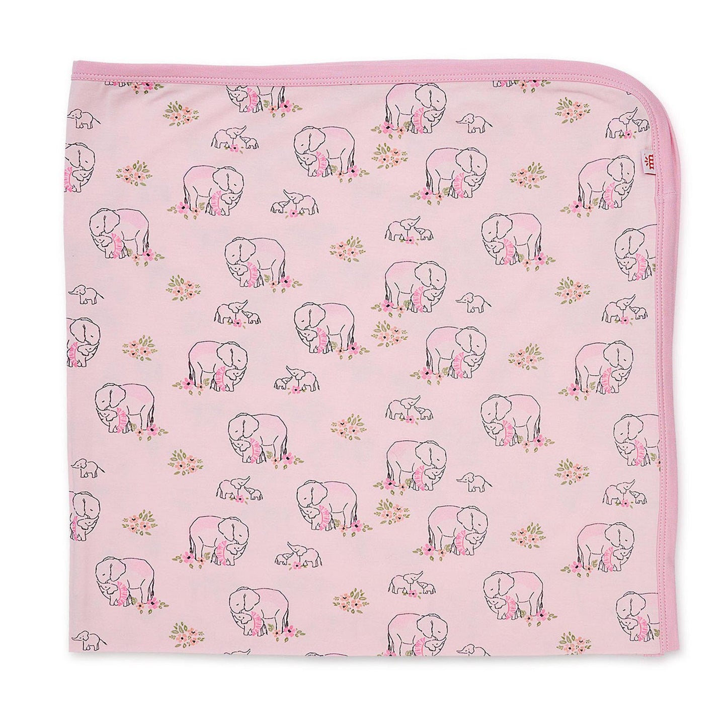 Pink Love You A Ton Modal Swaddle Blanket