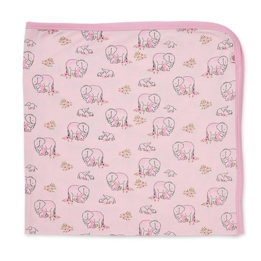 Pink Love You A Ton Modal Swaddle Blanket