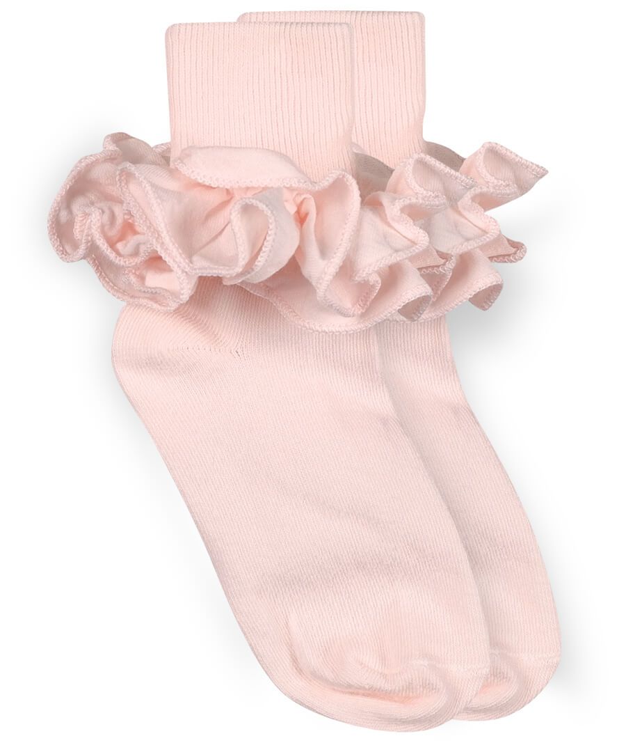 Jefferies Socks - Misty Ruffle Turn Cuff Socks (6 color options)