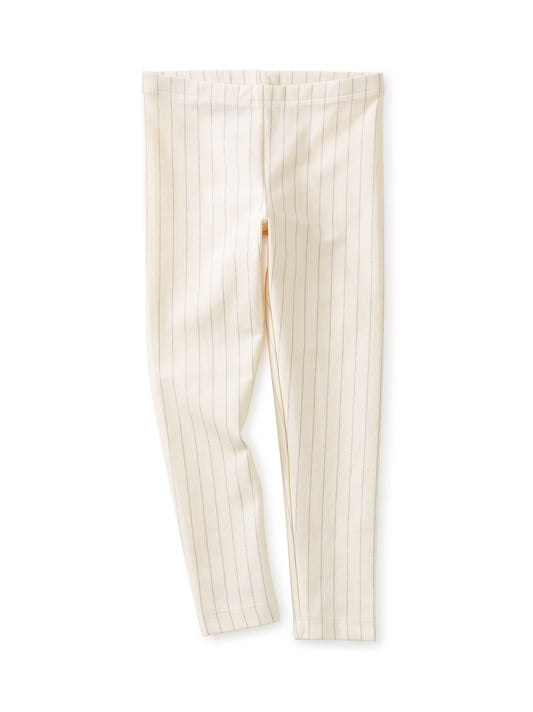 Metallic Stripe Leggings in Pelican