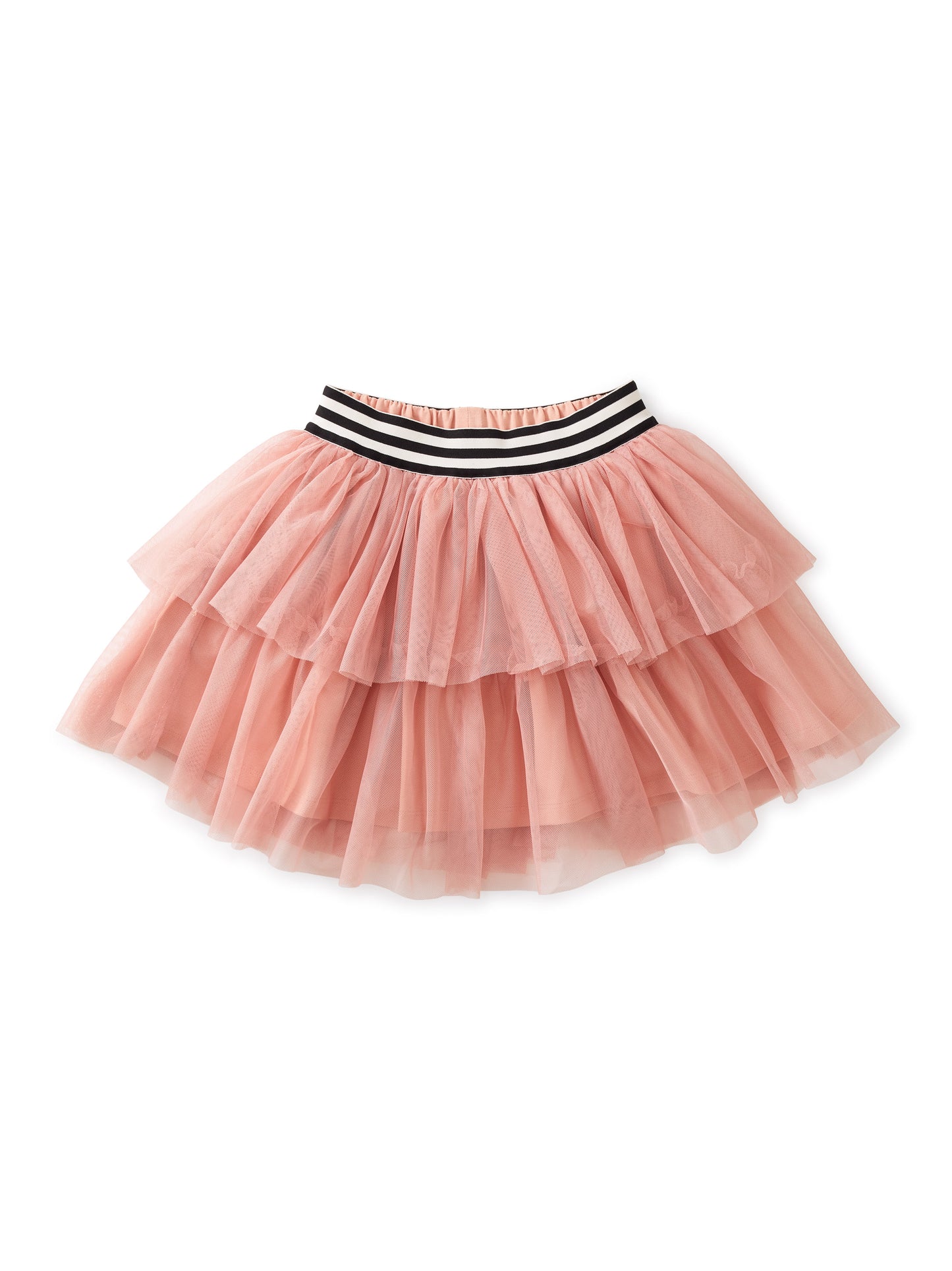 Tiered Tulle Skirt in Dusty Coral