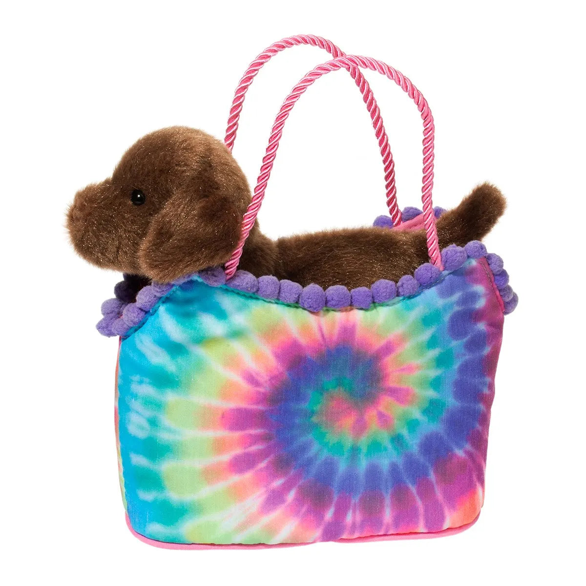 Tie Dye Sassy Sak with Chocolate Lab
