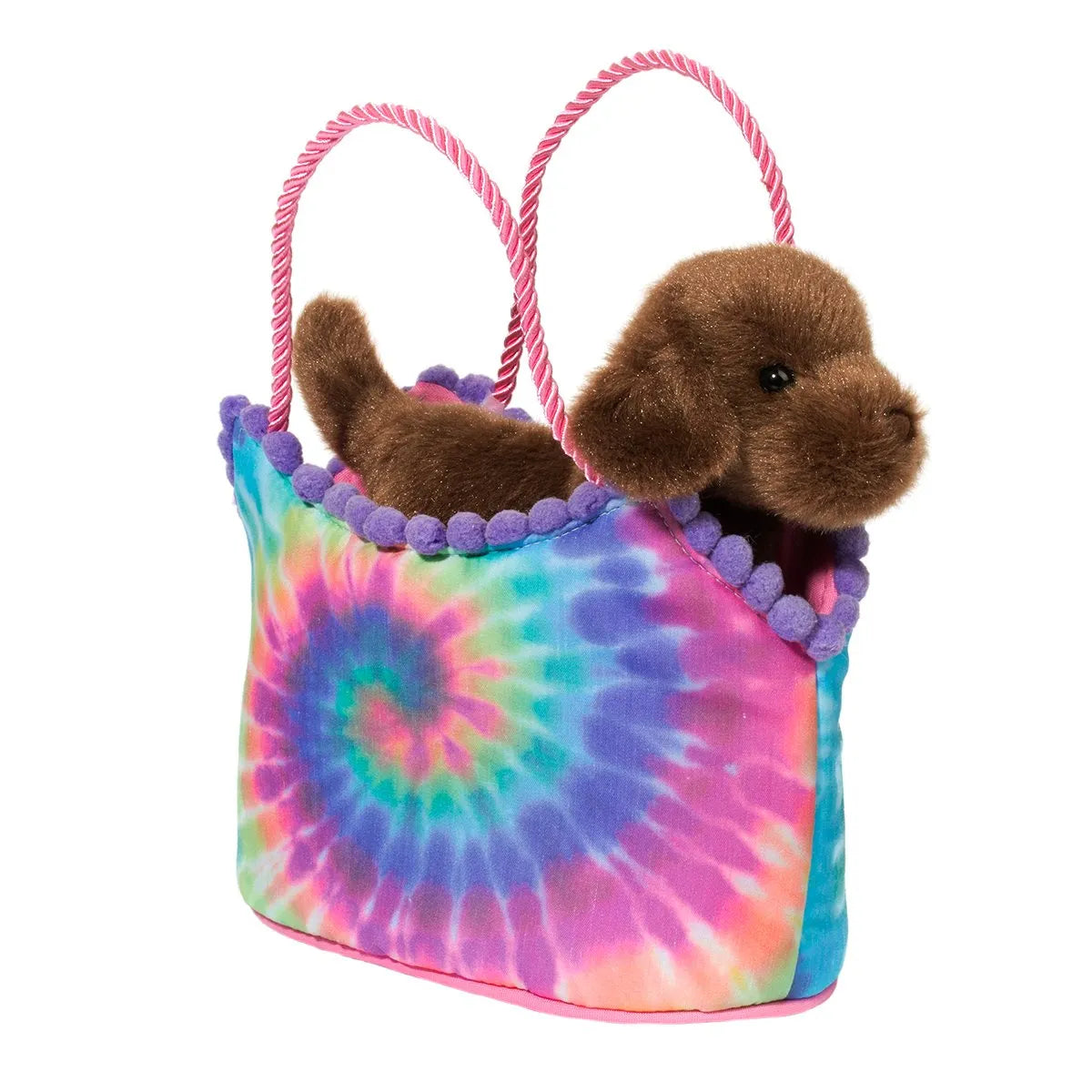 Tie Dye Sassy Sak with Chocolate Lab