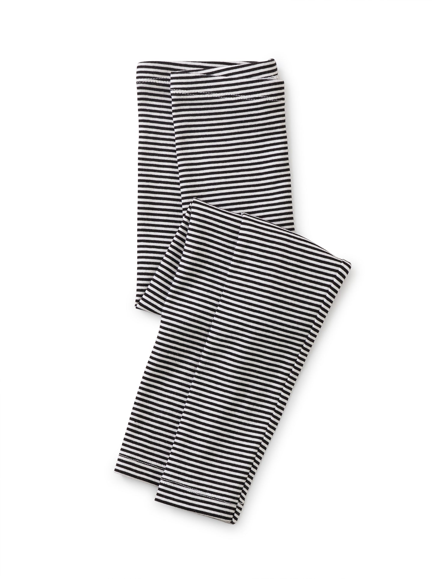 Jet Black Striped Leggings