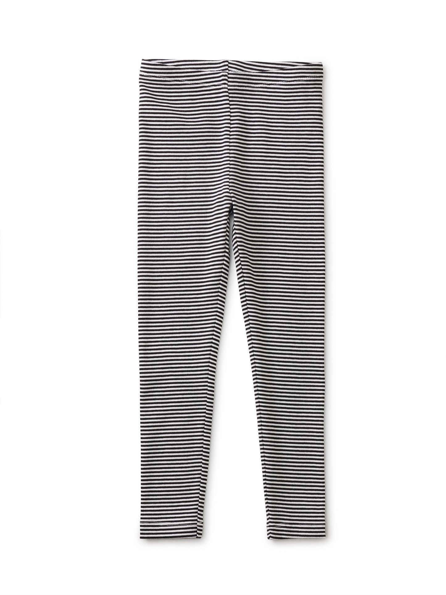 Jet Black Striped Leggings
