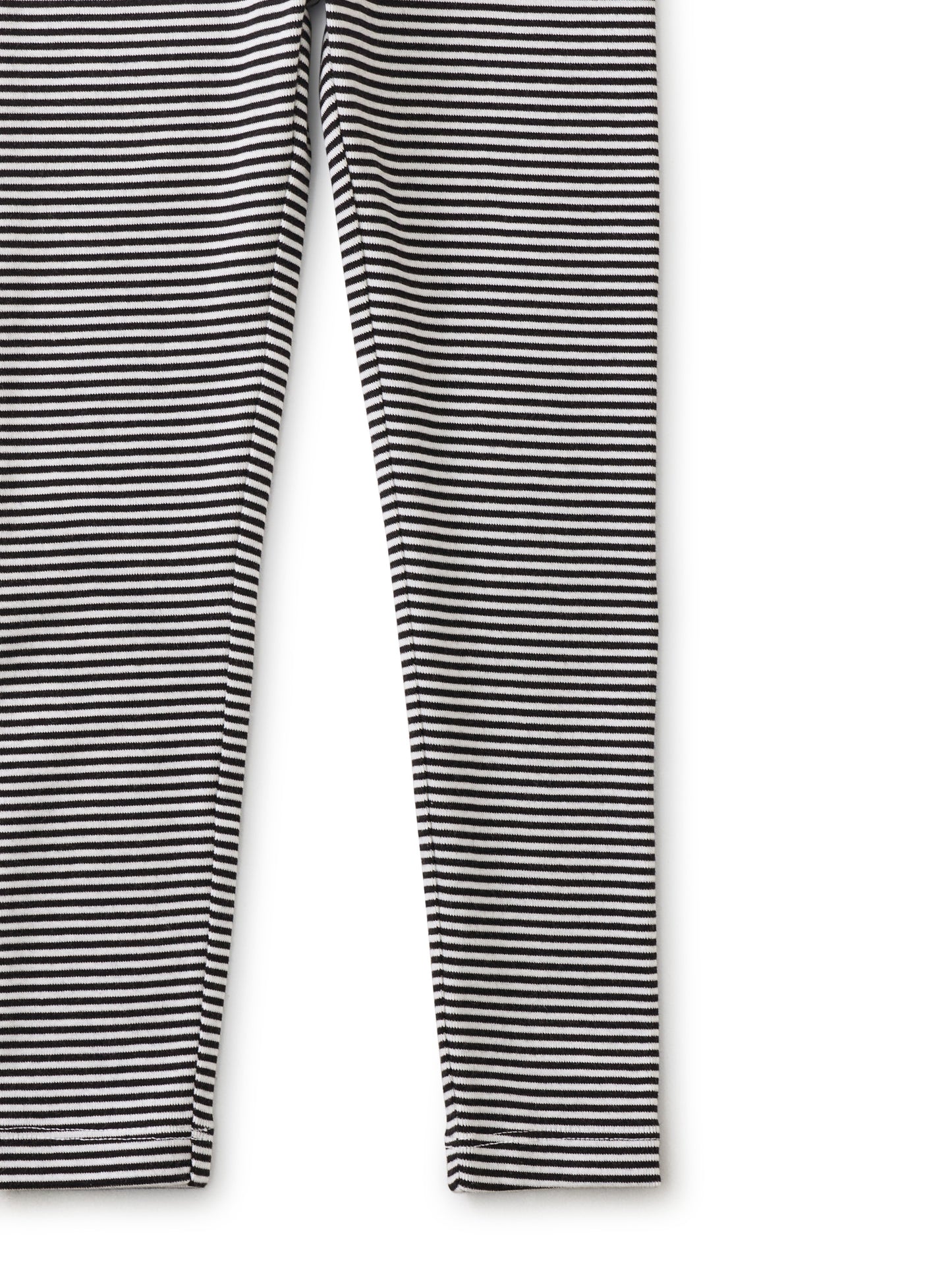 Jet Black Striped Leggings
