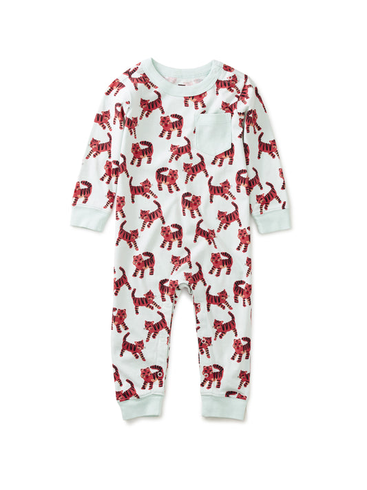 Baby Tiger Long Sleeve Pocket Romper