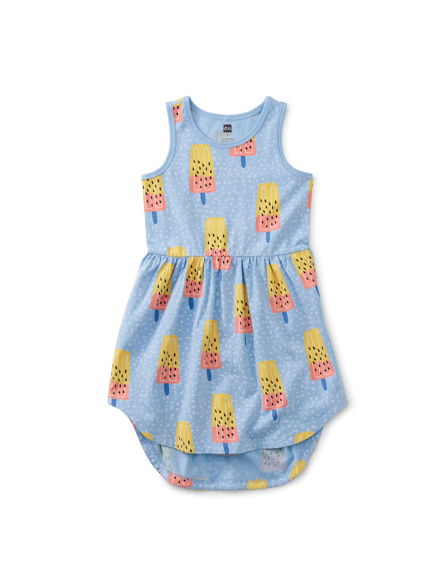 Melon Popsicle in Blue Skirted Tank Dress
