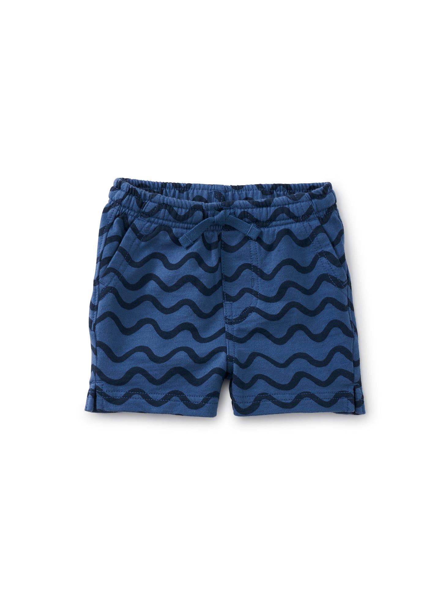 Mediterranean Waves in Blue Vacation Baby Shorts