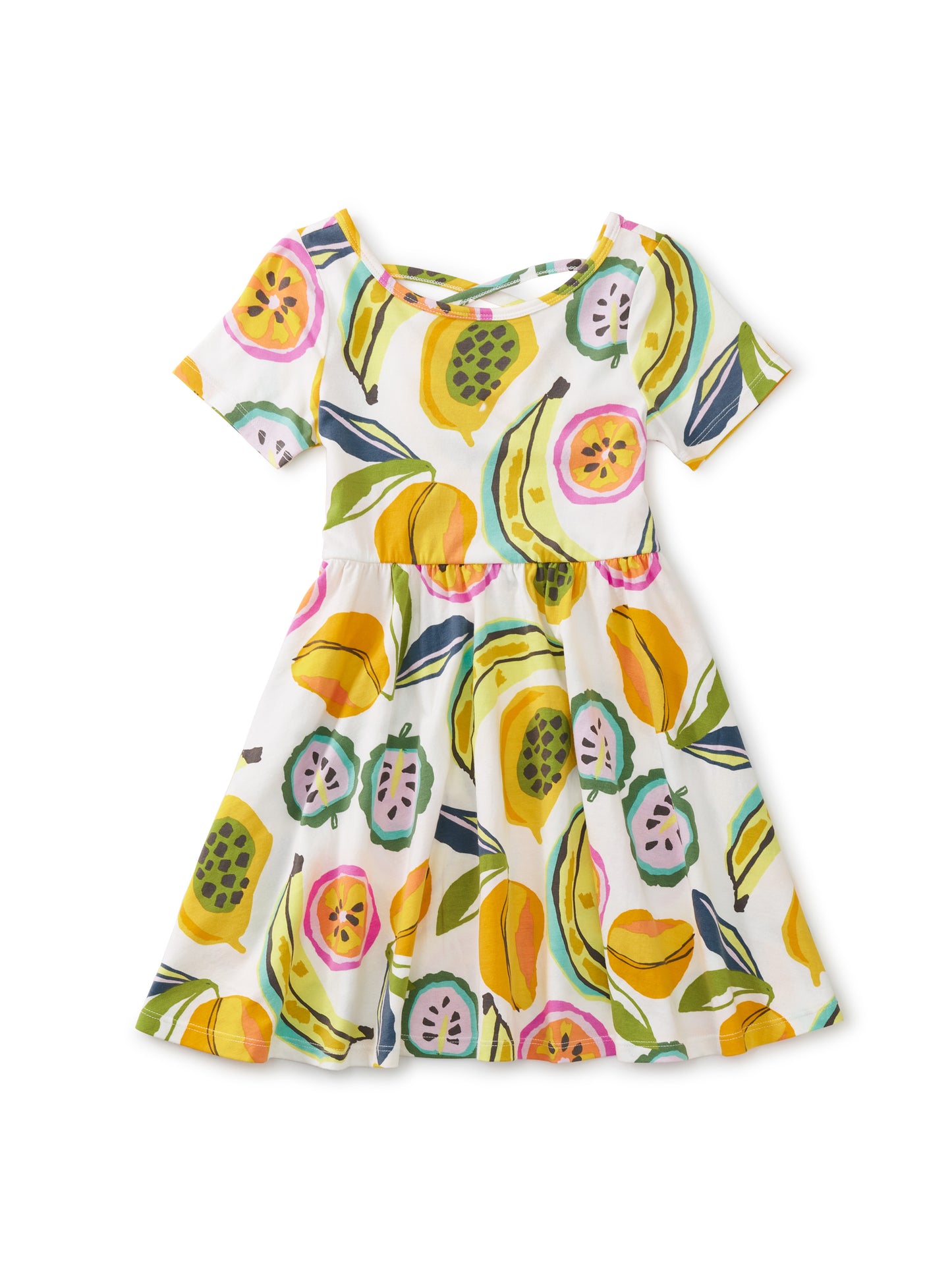 Tropical Fruit Criss-Cross Back Ballet Dress