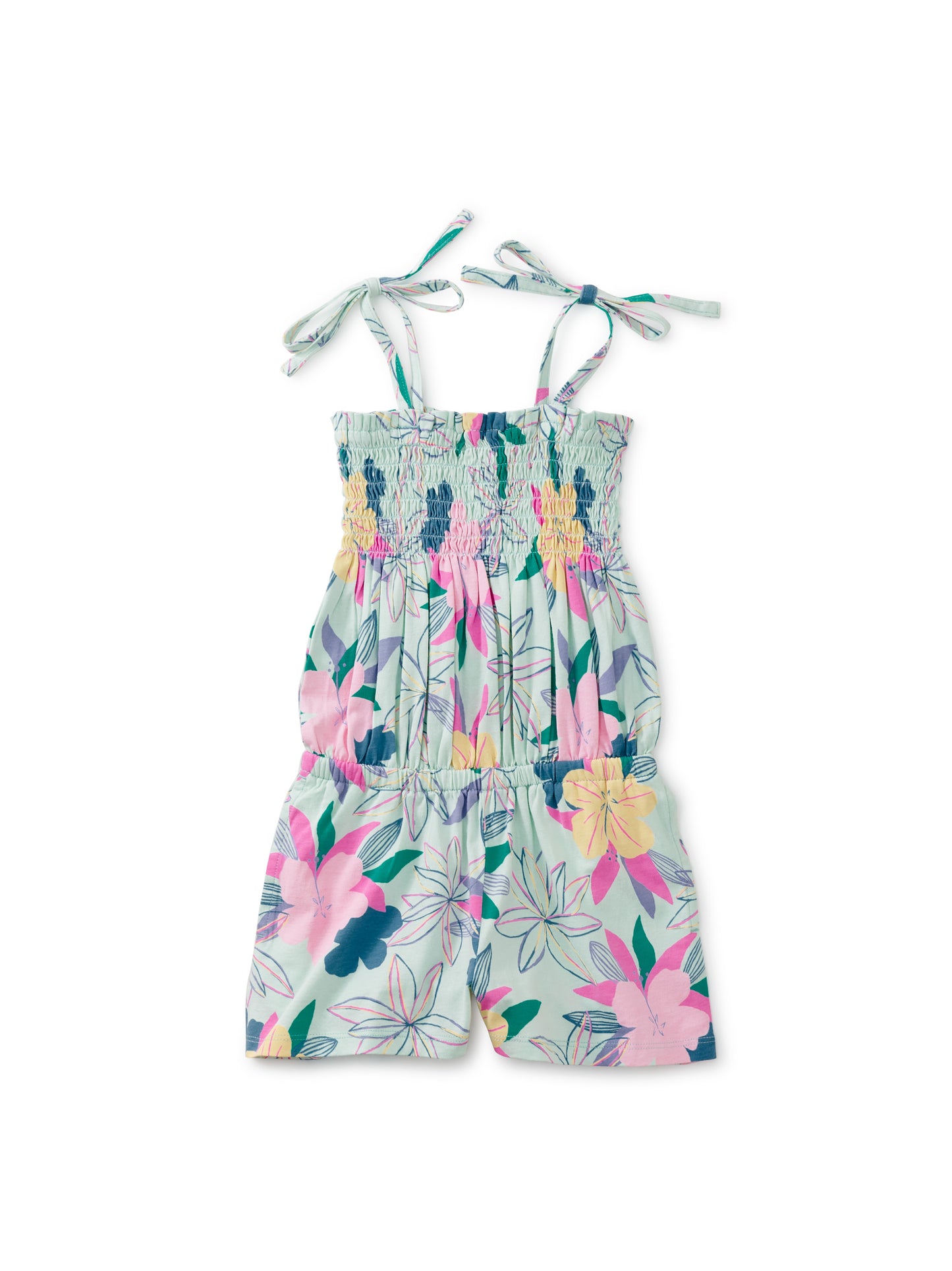 Havana Floral Tie Shoulder Smocked Romper