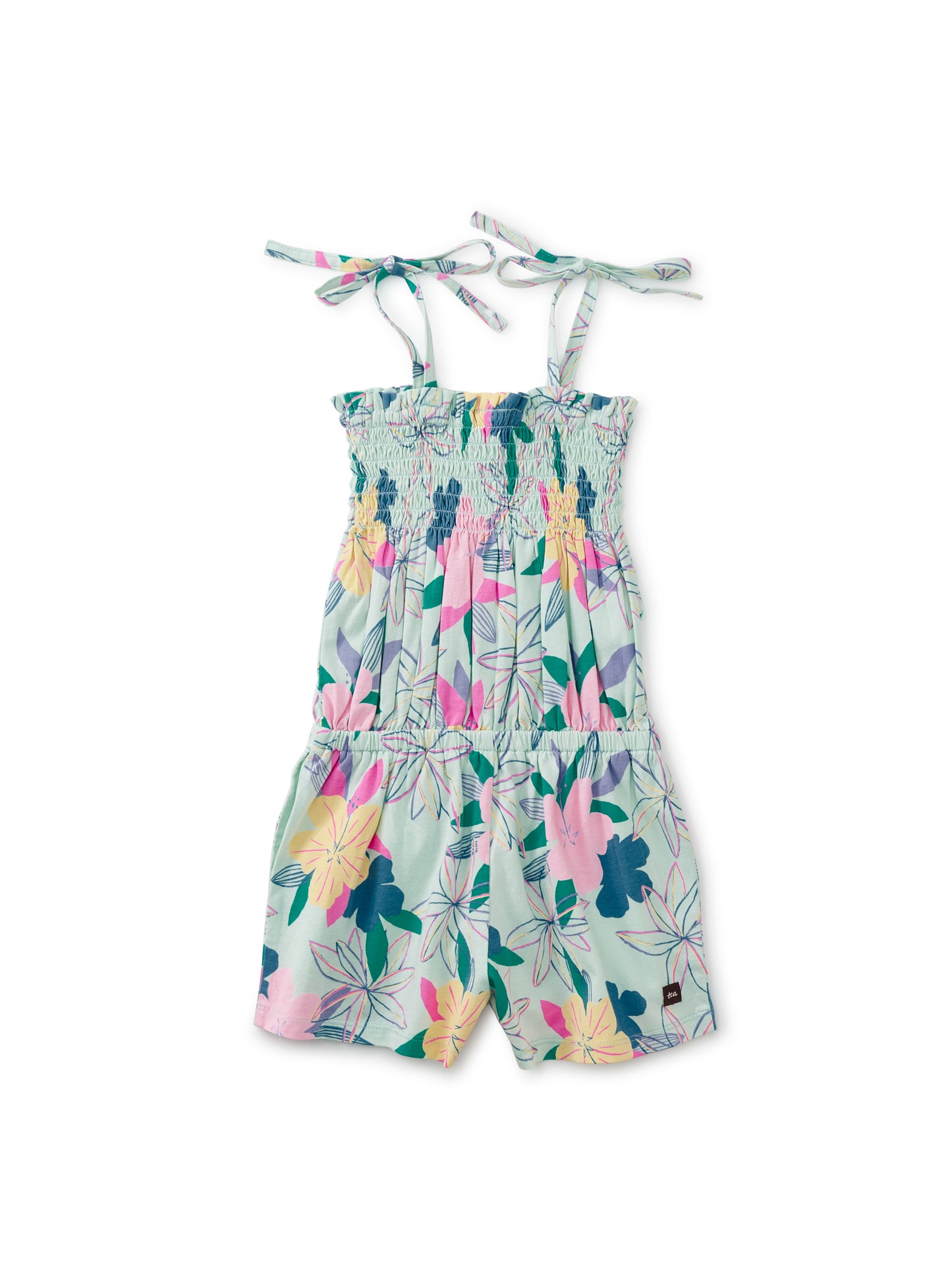 Havana Floral Tie Shoulder Smocked Romper