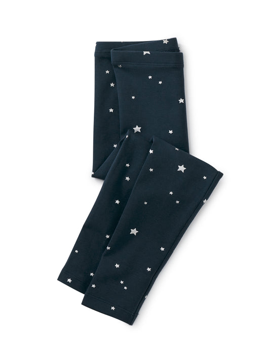 Metallic Stars Printed Leggings