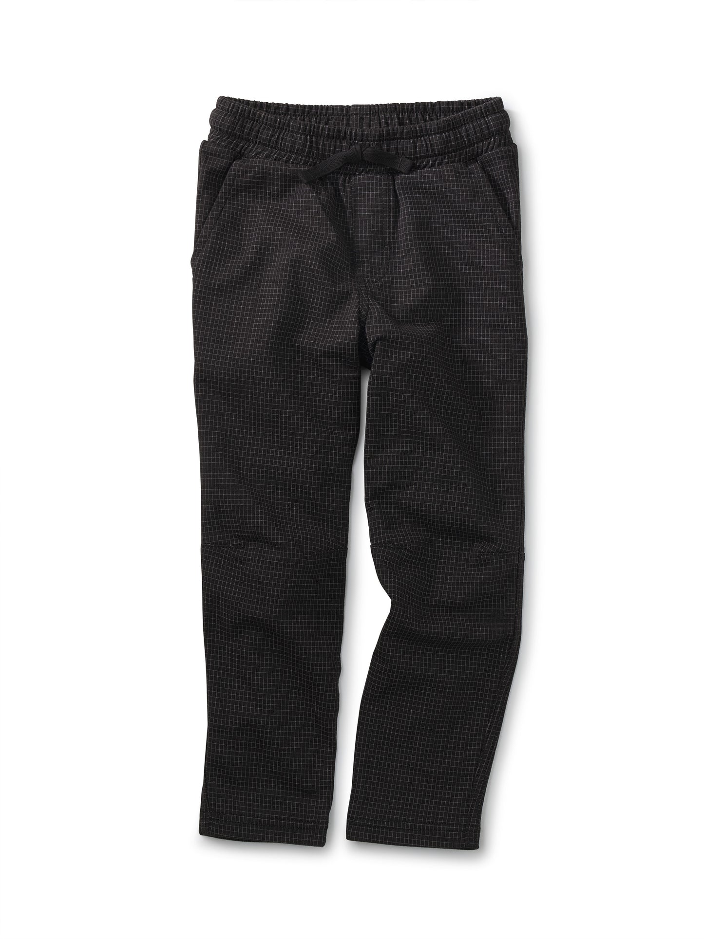 Black Windowpane Printed Trek Pants