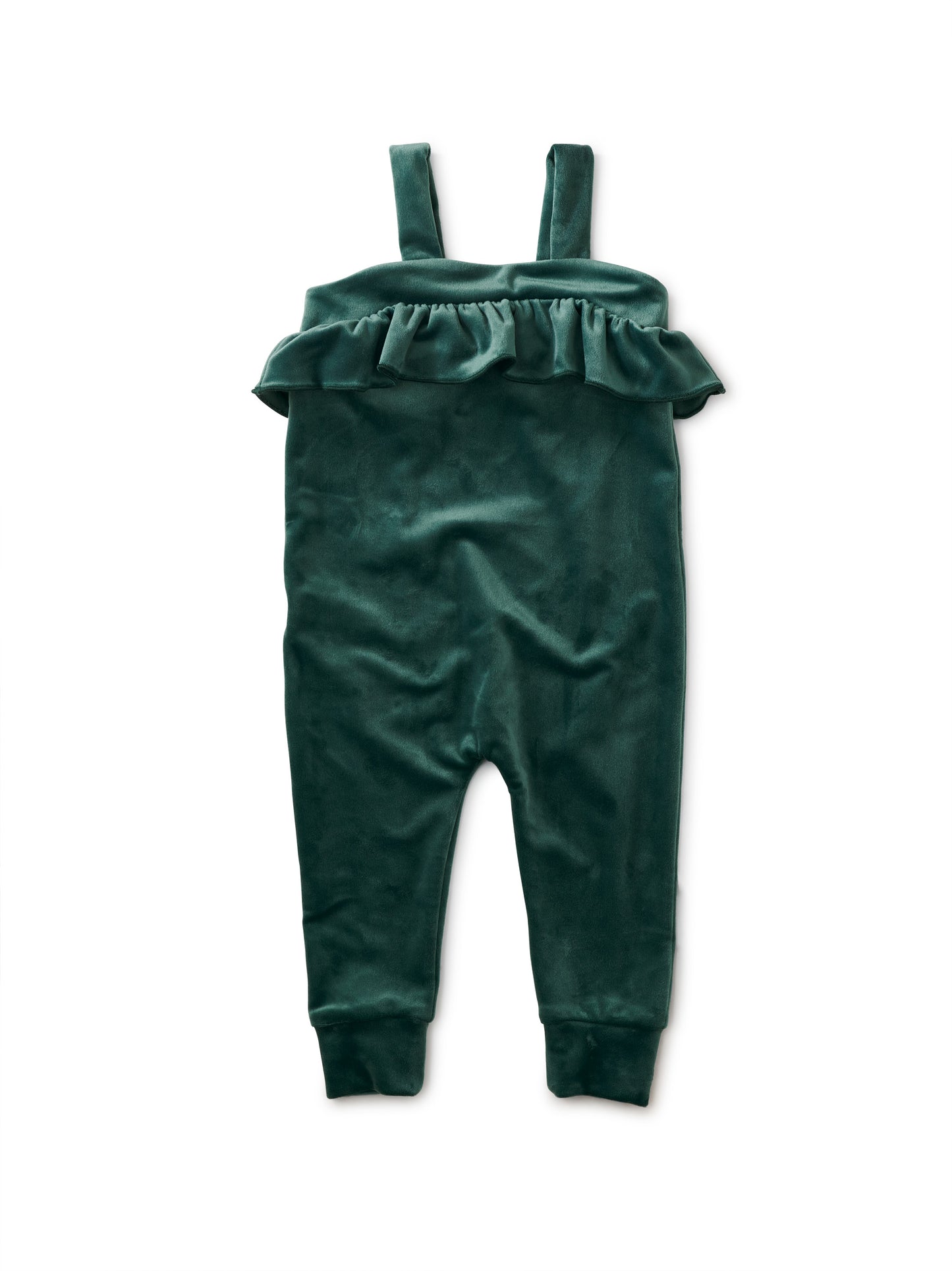 Jungle Velour Ruffle Baby Romper