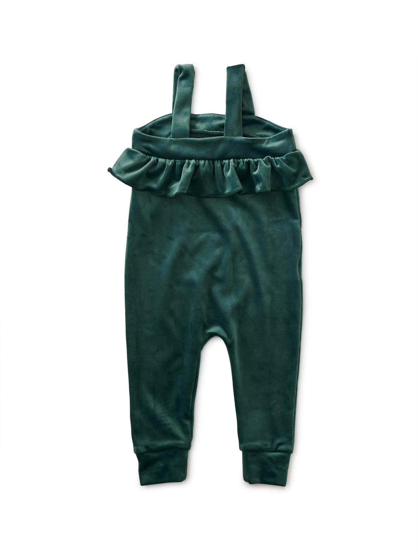 Jungle Velour Ruffle Baby Romper