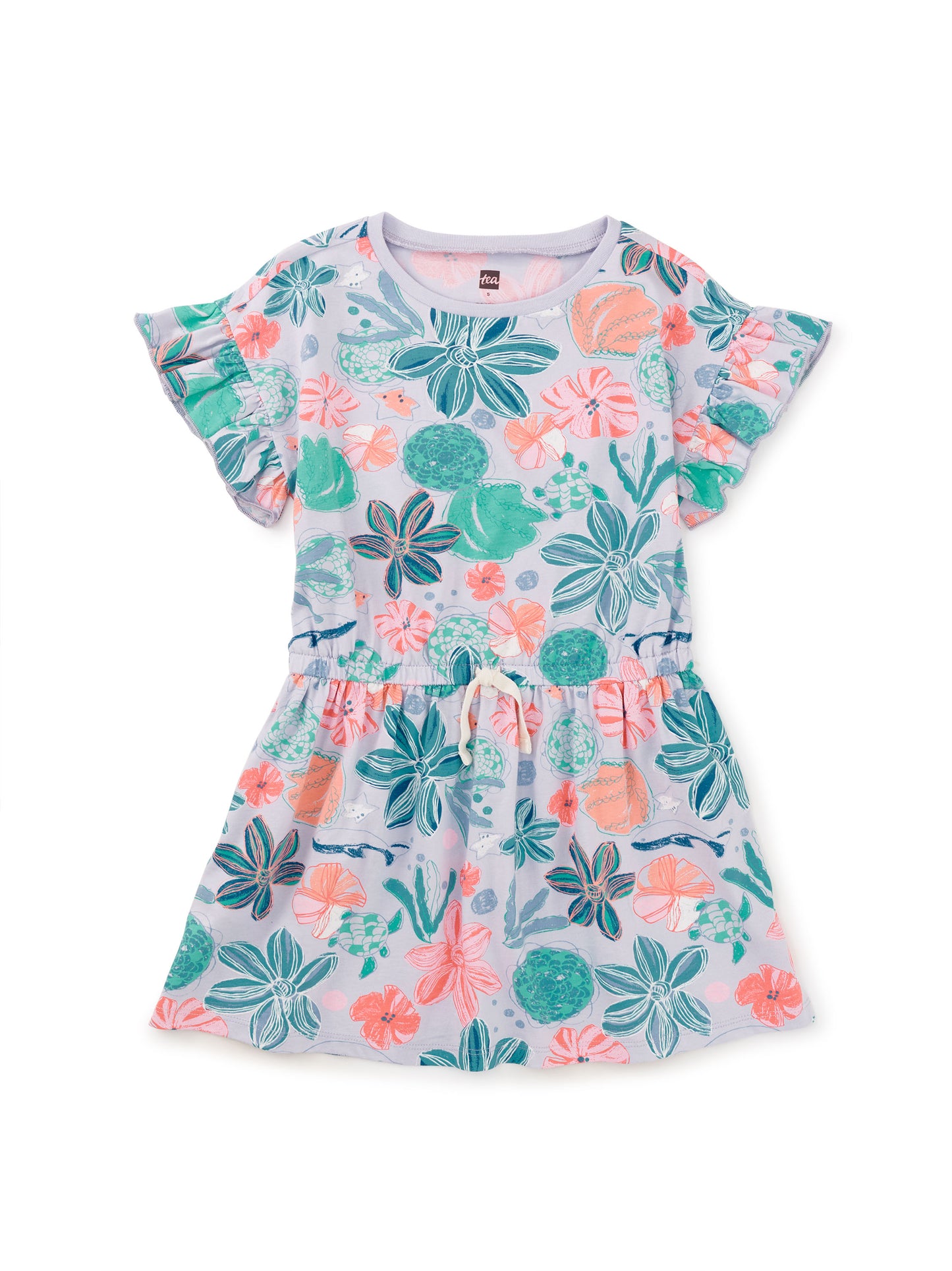 Garden Under the Sea Tie Waist Dress