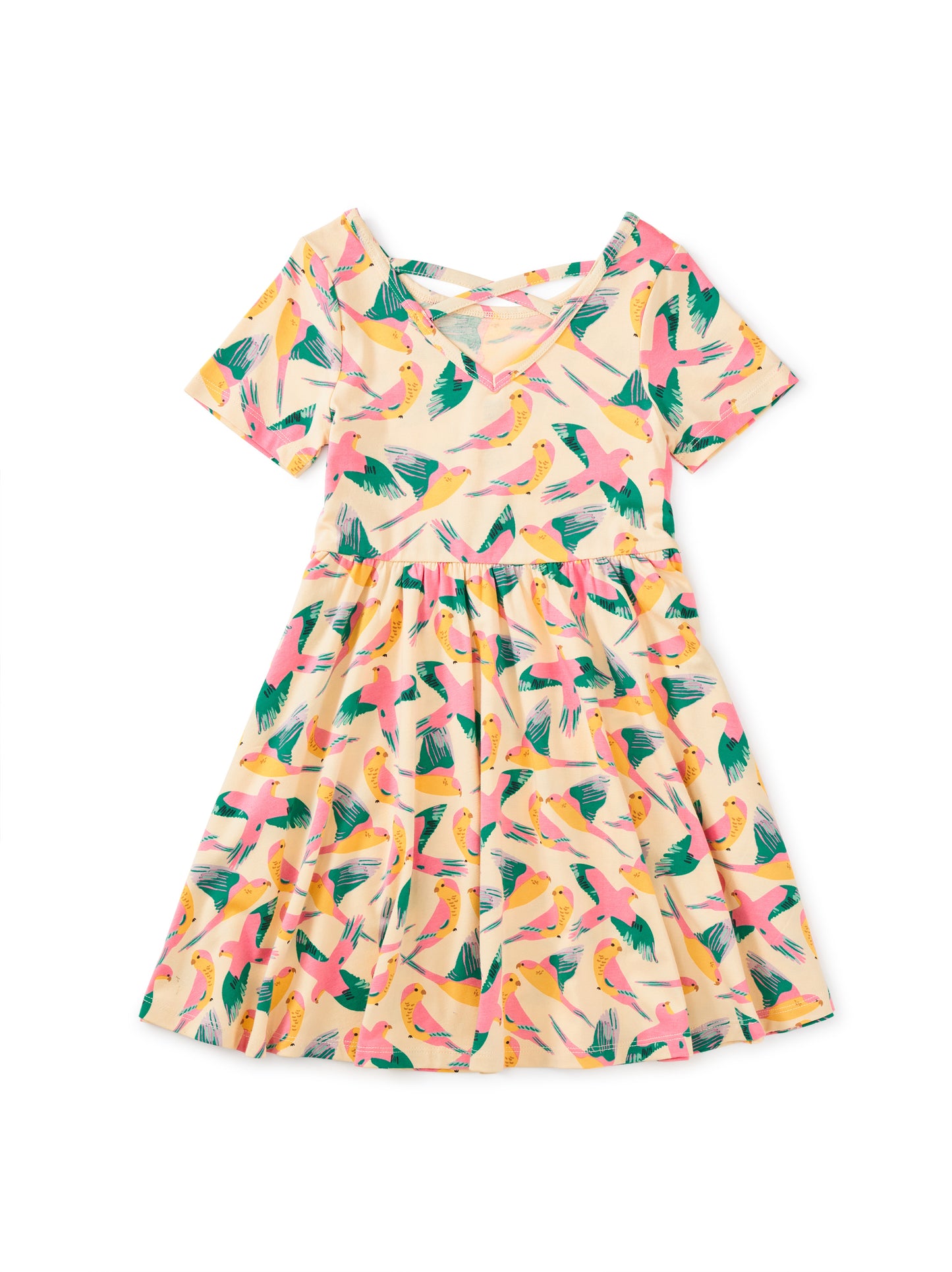 Parrot Polka Short Sleeve Ballet Dress