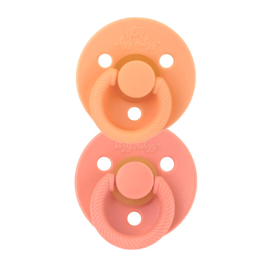 Apricot + Terracotta Natural Rubber Pacifiers