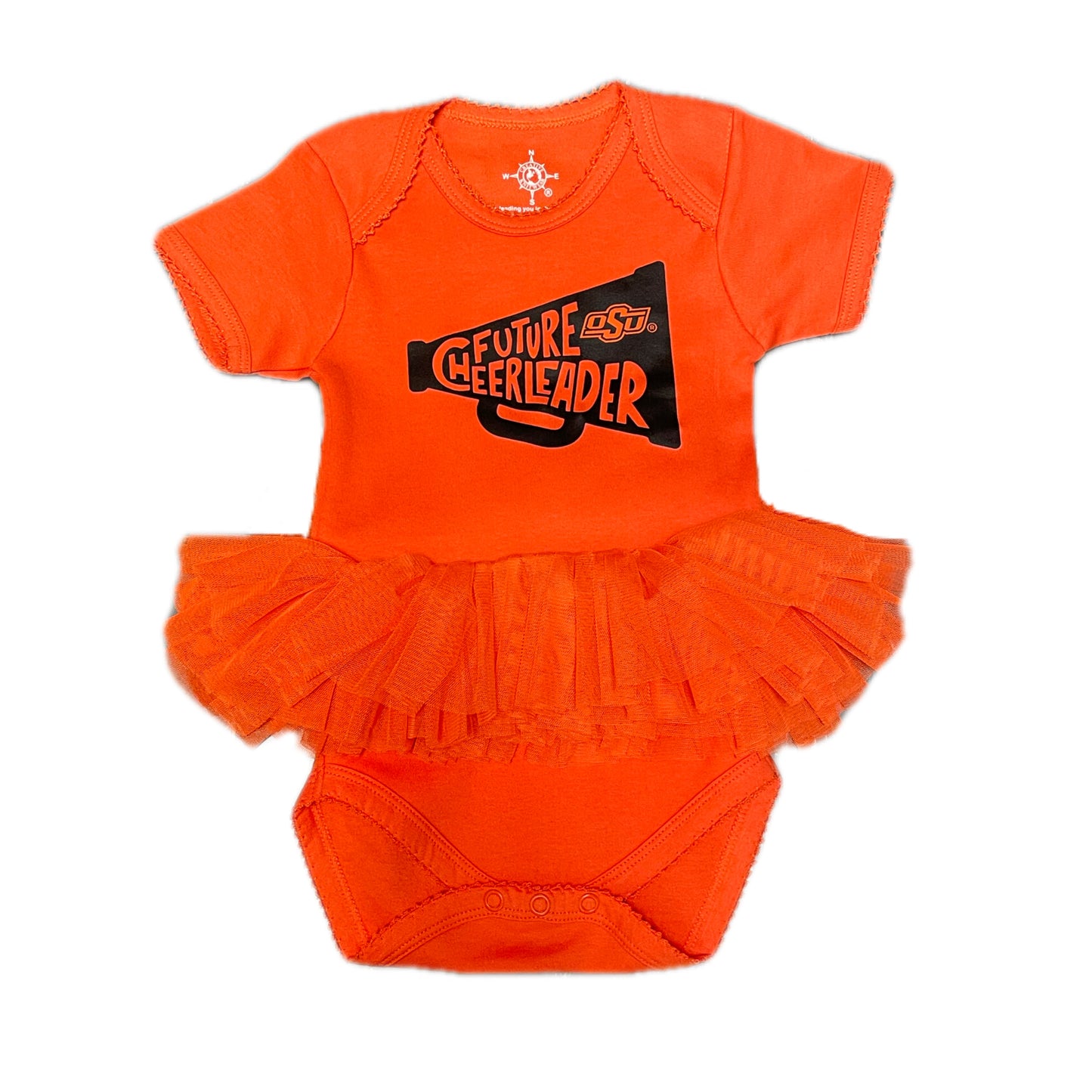 "Future Cheerleader" Tutu Bodysuit - Orange